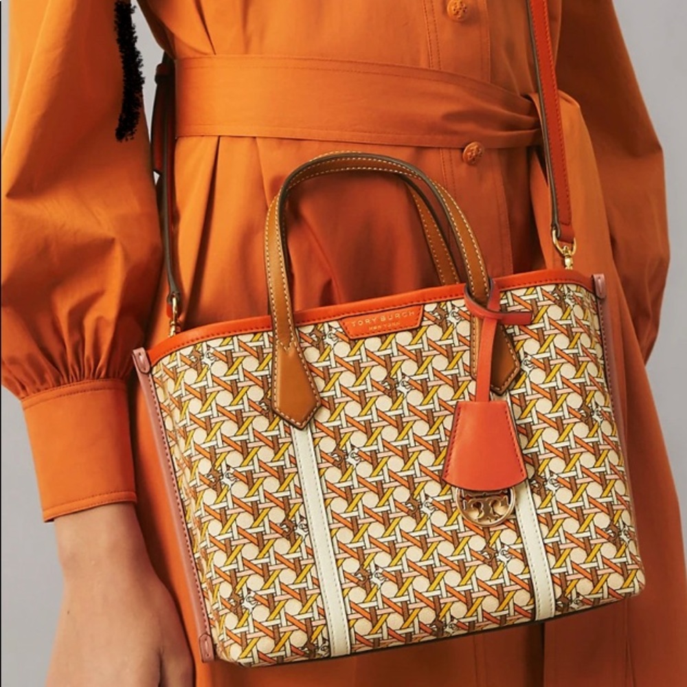 Authentic TORY BURCH LINK triple compartments satchel/Crosby - Picture 3 of 16